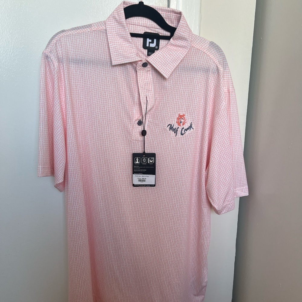 FootJoy Polo, Bead Chain Print Lisle Self Collar from Wolf Creek Golf Club, Med